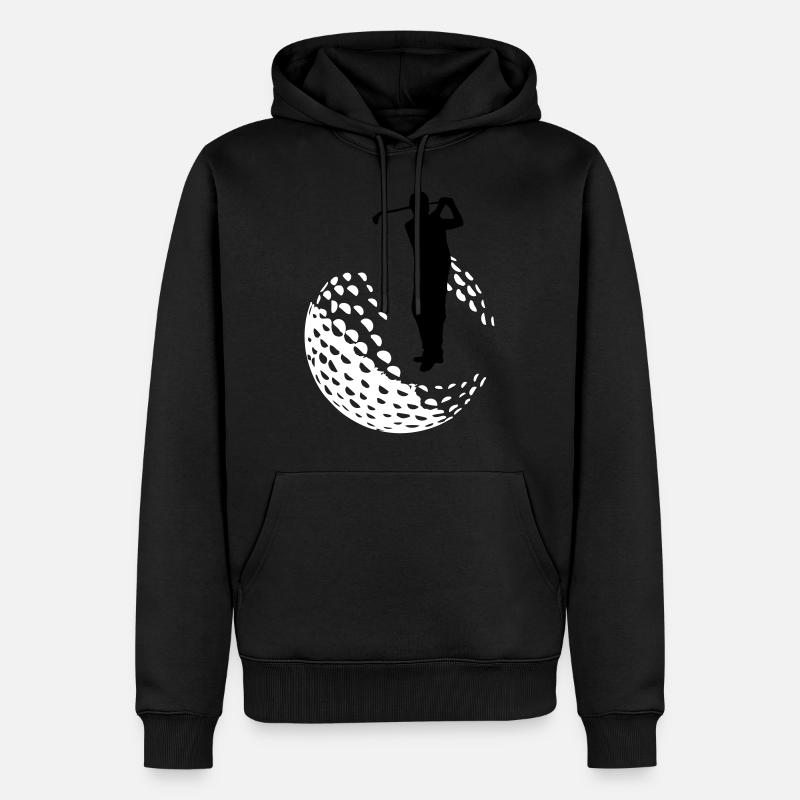 Golf - Golfer - Männer Premium Bio Hoodie - Schwarz