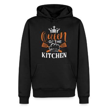 Chef Chef Chef Cuisine Drôle de dicton - Sweat à capuche Premium bio Homme - noir - Devant - Nico (187cm)