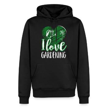 Jardiniers amateurs, jardiniers de fruits et légumes - Sweat à capuche Premium bio Homme - noir - Devant - Nico (187cm)