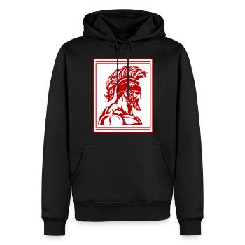 Spartan Warrior Gladiator Muskeln - Männer Premium Bio Hoodie - Schwarz - Vorne - Nico (187cm)