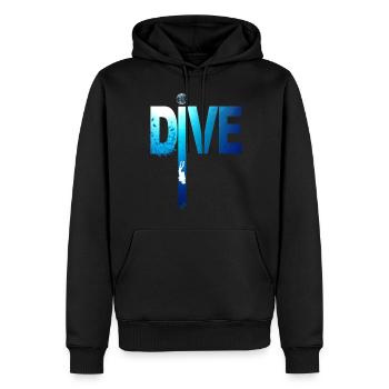 Grafik Tauchen: Dive Fleche Tauchgänge - Männer Premium Bio Hoodie - Schwarz - Vorne - Nico (187cm)