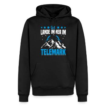 Ski Flying Ski Flying Winter Sports Skire for - Men’s Premium Organic Hoodie - black - Front - Nico (187cm)