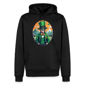 St. Patrick's Day Kleeblatt Kobold - Männer Premium Bio Hoodie - Schwarz - Vorne - Nico (187cm)