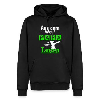 Foxtrot Street Dance Course - Dad Should Dance - Men’s Premium Organic Hoodie - black - Front - Nico (187cm)