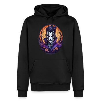 Gruseliges Halloween-partykostüm Vampir - Sweat à capuche Premium bio Homme - noir - Devant - Nico (187cm)
