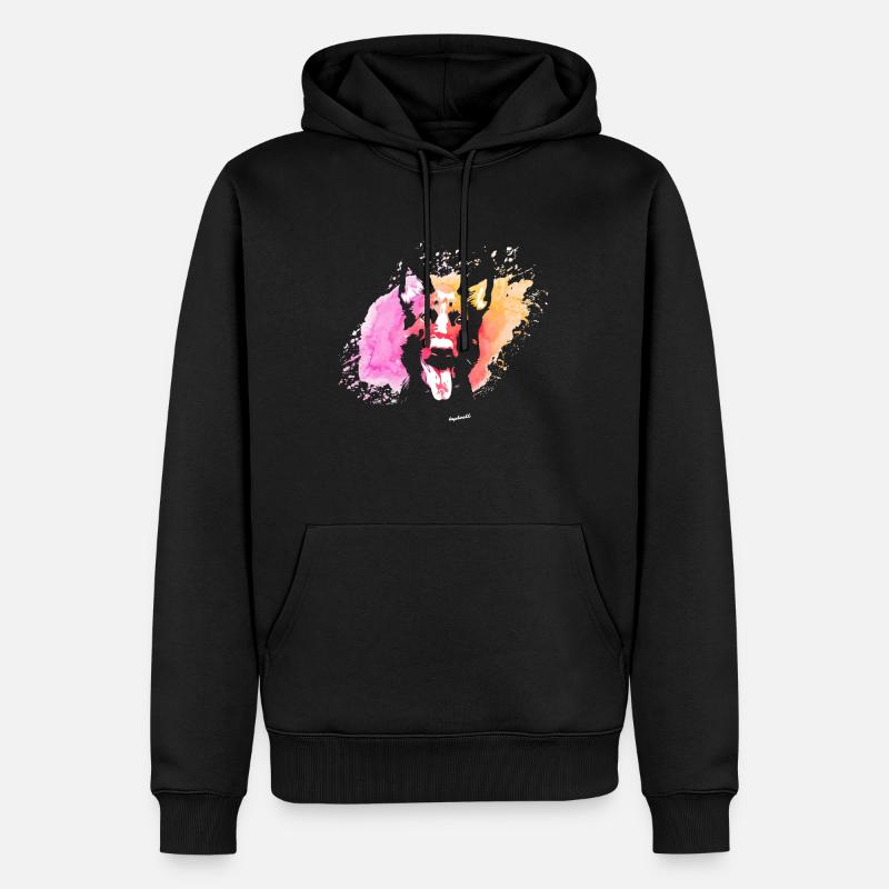 Schäferhund Farbklecks - Männer Premium Bio Hoodie - Schwarz