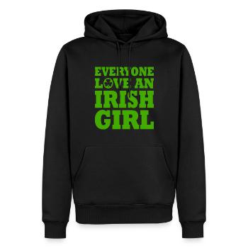 Everyone loves an irish girl - Männer Premium Bio Hoodie - Schwarz - Vorne - Nico (187cm)