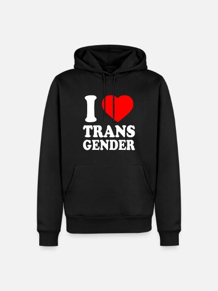 I love transgender trans - Men’s Premium Organic Hoodie - black