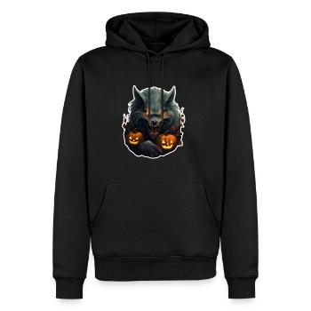 Werwolf Halloween - Männer Premium Bio Hoodie - Schwarz - Vorne - Nico (187cm)