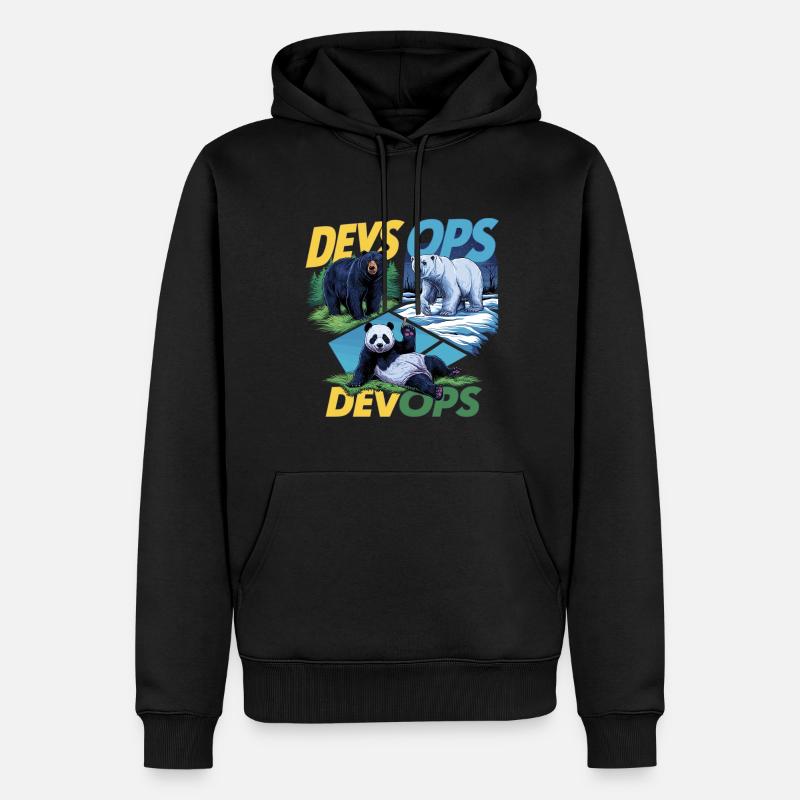 Devops - Sweat à capuche Premium bio Homme - noir