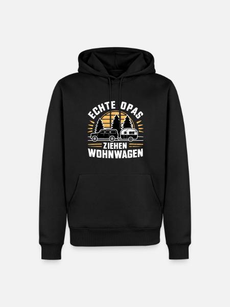 Camping Opa - Männer Premium Bio Hoodie - Schwarz