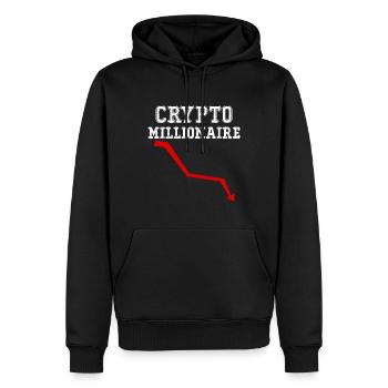 Krypto-Millionär Ladehemd Lustige Bitcoin ETH - Männer Premium Bio Hoodie - Schwarz - Vorne - Nico (187cm)