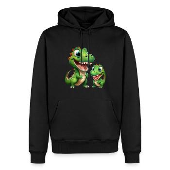 Dinosaur Baby Tyrannosaurus Two Dino T-Rex - Men’s Premium Organic Hoodie - black - Front - Nico (187cm)