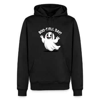 Mignon design fantôme - BOO-tiful Day ! - Sweat à capuche Premium bio Homme - noir - Devant - Nico (187cm)