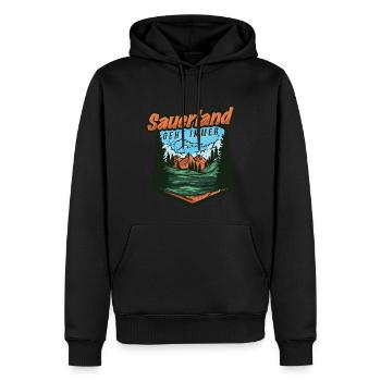 Sauerland va toujours Sauerland vacances NRW - Sweat à capuche Premium bio Homme - noir - Devant - Nico (187cm)