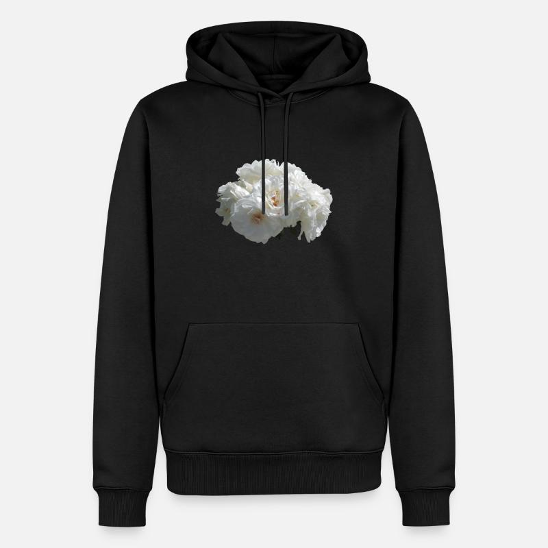 Rosier blanc - Sweat à capuche Premium bio Homme - noir