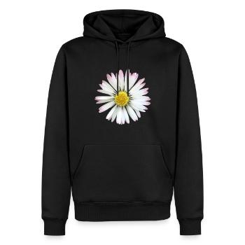 Daisy daisies flower, flower, floral - Men’s Premium Organic Hoodie - black - Front - Nico (187cm)