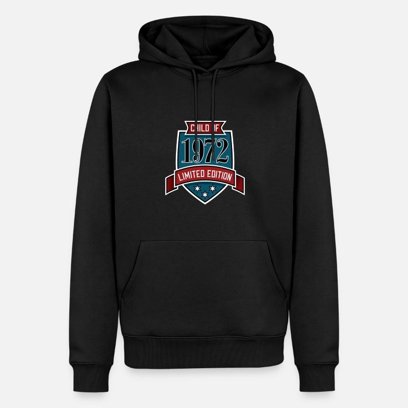 Enfant de 1972 - Sweat à capuche Premium bio Homme - noir