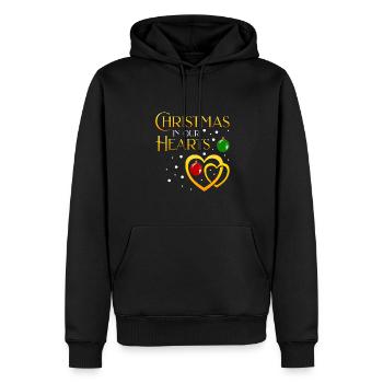 Christmas in my heart - Männer Premium Bio Hoodie - Schwarz - Vorne - Nico (187cm)