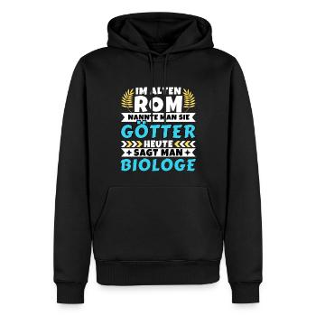 Im alten Rom waren Sie Götter. Heute Biologe - Männer Premium Bio Hoodie - Schwarz - Vorne - Nico (187cm)