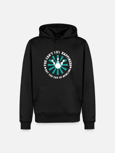 Bowling Bowlingkugel Bowlingbahn Strike - Männer Premium Bio Hoodie - Schwarz