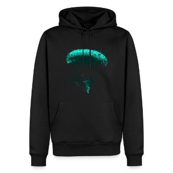 Parapente bleu éclaboussure - Sweat à capuche Premium bio Homme - noir - Devant - Nico (187cm)