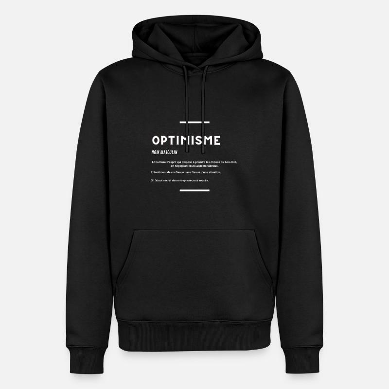optimisme définition - Sweat à capuche Premium bio Homme - noir