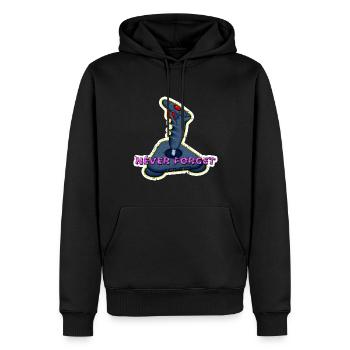 Never Forget Retro Gaming - Männer Premium Bio Hoodie - Schwarz - Vorne - Nico (187cm)