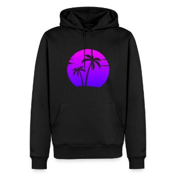 Paradise Island - Männer Premium Bio Hoodie - Schwarz - Vorne - Nico (187cm)