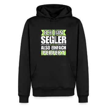 Einfach ein Perfekter Segler - Männer Premium Bio Hoodie - Schwarz - Vorne - Nico (187cm)