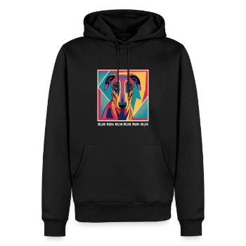 Run Run Run - Dog Merch for everyone - Galgo - Men’s Premium Organic Hoodie - black - Front - Nico (187cm)