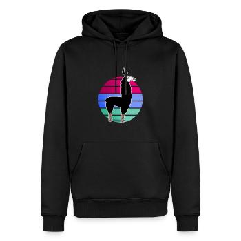 Appelez quatre-vingts - Sweat à capuche Premium bio Homme - noir - Devant - Nico (187cm)
