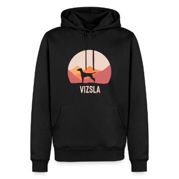 Vizsla - Sweat à capuche Premium bio Homme - noir - Devant - Nico (187cm)