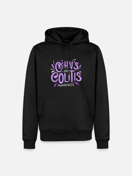 Crohn's & Colitis Awareness Graphic - Men’s Premium Organic Hoodie - black