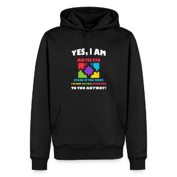Autistic Autism Awareness - Männer Premium Bio Hoodie - Schwarz - Vorne - Nico (187cm)