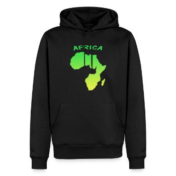 Africa - Männer Premium Bio Hoodie - Schwarz - Vorne - Nico (187cm)