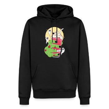 Zombie Halloween Drink - Men’s Premium Organic Hoodie - black - Front - Nico (187cm)