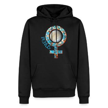 venus e 276 - Männer Premium Bio Hoodie - Schwarz - Vorne - Nico (187cm)