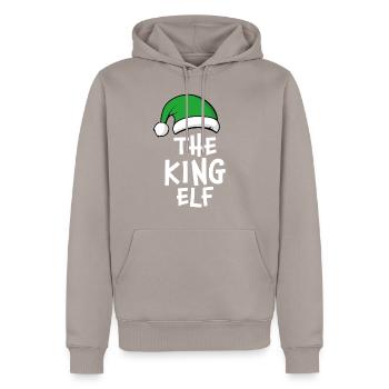 The King Elf - Men’s Premium Organic Hoodie - taupe - Front - Nico (187cm)