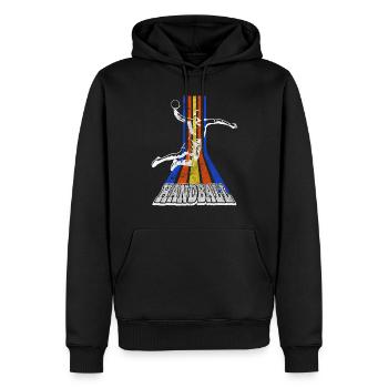 Handball Handball Player Handball Player Vintage Retro - Sweat à capuche Premium bio Homme - noir - Devant - Nico (187cm)