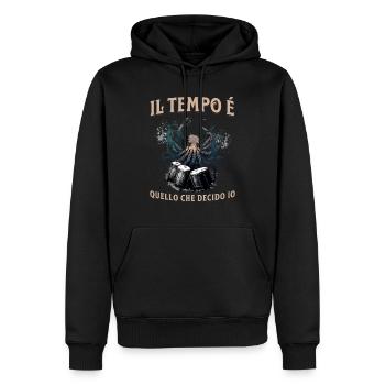Il Tempo Quello Che Decido Io Strumento Musicale - Männer Premium Bio Hoodie - Schwarz - Vorne - Nico (187cm)