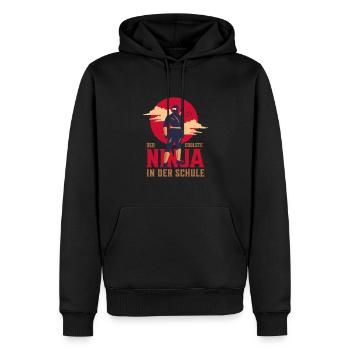 Der Coolste Ninja In Der Schule Ninja Judo Karate - Männer Premium Bio Hoodie - Schwarz - Vorne - Nico (187cm)