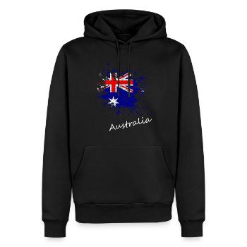 Australien Splash Kleks Retro Look Australia - Männer Premium Bio Hoodie - Schwarz - Vorne - Nico (187cm)