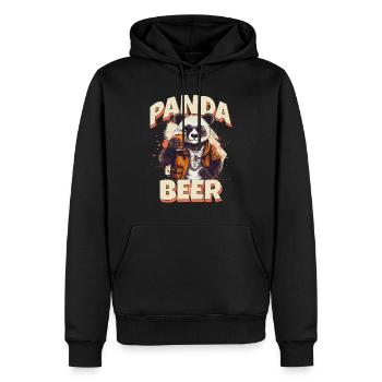 Panda Beer Beer Bear Funny Saying Humor Party - Sweat à capuche Premium bio Homme - noir - Devant - Nico (187cm)