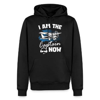 I Am The Captain Now - Men’s Premium Organic Hoodie - black - Front - Nico (187cm)