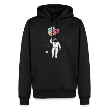 Heiratest du mich, Astronaut im Weltraum - Männer Premium Bio Hoodie - Schwarz - Vorne - Nico (187cm)