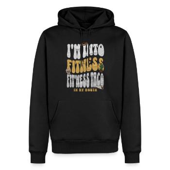 Taco - Männer Premium Bio Hoodie - Schwarz - Vorne - Nico (187cm)