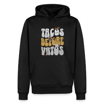 Taco - Männer Premium Bio Hoodie - Schwarz - Vorne - Nico (187cm)
