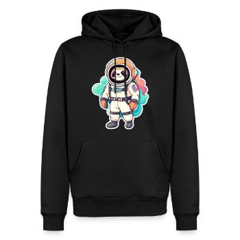 Faultier Astronaut Illustration - Männer Premium Bio Hoodie - Schwarz - Vorne - Nico (187cm)