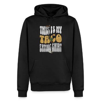 Taco - Männer Premium Bio Hoodie - Schwarz - Vorne - Nico (187cm)